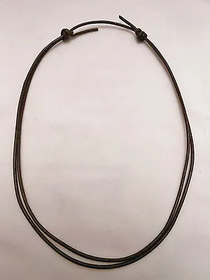 Brown Leather Adjustable Unisex Cord Choker Necklace- Made In USA • $7.49