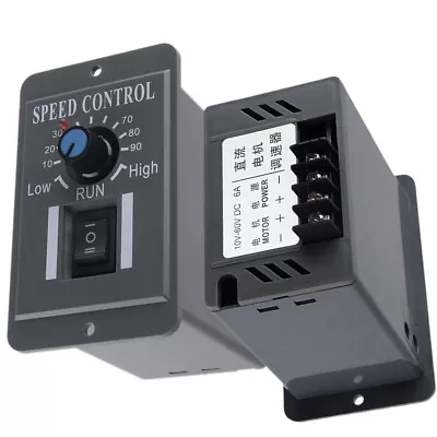 DC 10-60V 6A PWM Motor Speed Controller Switch CW CCW Reversible 12V 24V 36V 48V • $9.99