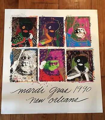 1990 Mardi Gras King Of Carnival Poster Richard Thomas Signed 2119/5000 Unframed • $119.99