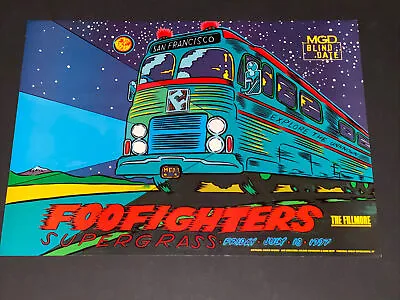 $150 • Buy Foo Fighters Original Concert Poster Fillmore Miller Genuine Draft Chuck Sperry