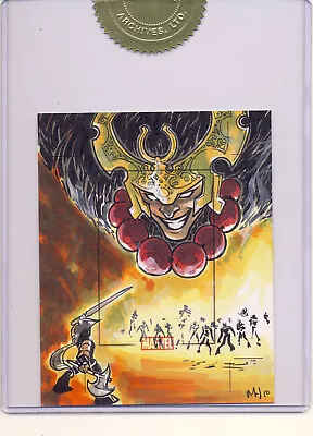 2010 Marvel Heroes And Villains UNCUT Sketch Card Hetrick Ares Vs. Hela • $349.99