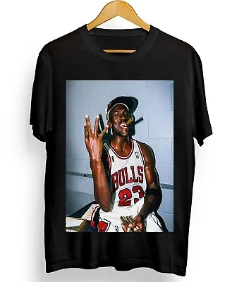 MICHAEL JORDAN & New T-shirt Chicago Bulls Cigar Championship 23 Vintage 90s NBA • $20.50