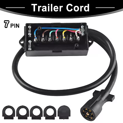 4ft 7 Way RV Junction Box Inline Harness Kit Plug Inline Pre-Wired Trailer Cord. • $22.69