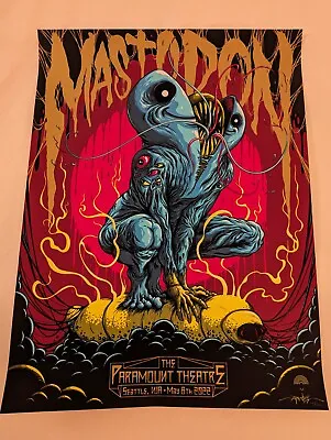 Mastodon May 8th 2022 Seattle Poster Alex Pardee • $100