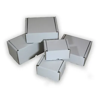 White Shipping Cardboard Boxes Postal Mailing Gift Packet Small Parcel • £6.99