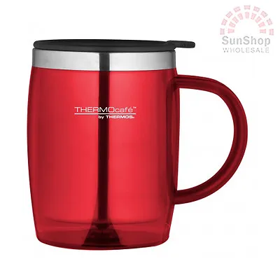 $19.95 • Buy 100% GENUINE! THERMOS Double Wall 450ml S/S Insulated Desk Mug Red! RRP $24.99!