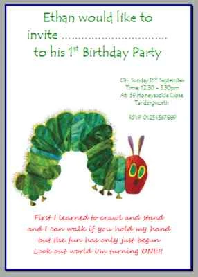 £25.99 • Buy Personalised Photo Card Party Invites Invitations VERY HUNGRY CATERPILLAR #1
