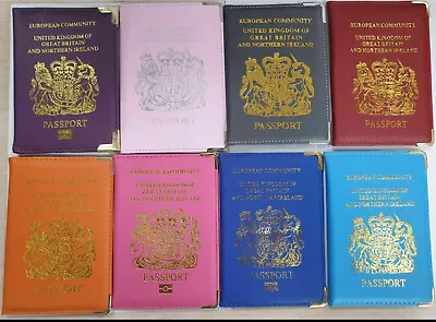 New 2020 UK & European Travel PU Leather Passport Protector Cover Holder UK  • £2.98