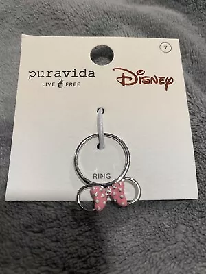 NWT Pura Vida Disney Minnie Mouse Bow Ring Size 7 • $14.99