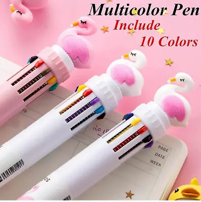 £3.59 • Buy Flamingo Novelty Birds Animals 10 Multicolour Ballpoint Pens