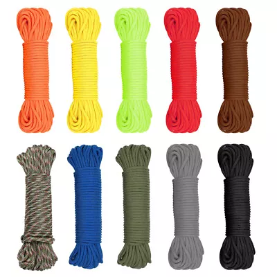 50ft-1000ft Paracord Mil Type III 7 Strand Lanyard Parachute Cord Rope 550Lb  • $6.26