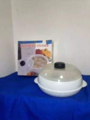 Microwave Steamer Healthy Cooking Quick Fast Vegetables Meats Poultry Fish Pasta • $12