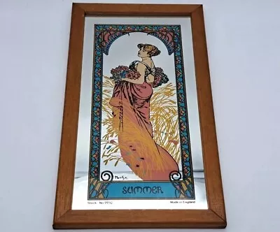 Mirror Painting/mirror Painting-summer/lady-alphonse Much-made England-vintage • £61.45