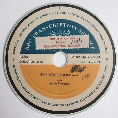 BBC Transcription The Star Show - 1. Lonnie Donegan Maureen Evans On CD • £5.95