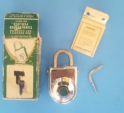 Sargent & Greenleaf Inc. Model 8077 Key Changing Combination Padlock 1968  • $187.12