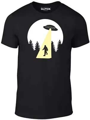 Sasquatch Beam Up T-Shirt - Funny T Shirt UFO Aliens Retro Cool Space Bigfoot US • £12.99