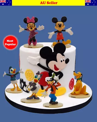 Mickey Mouse Minnie Donald Daisy Goofy Pluto Cake Toppers Figurines Toy Deco PVC • $29.95