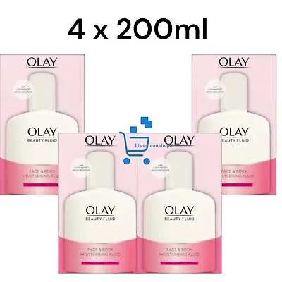 4 X 200ml Olay Beauty Fluid Face & Body - Normal To Dry Skin • £39.99