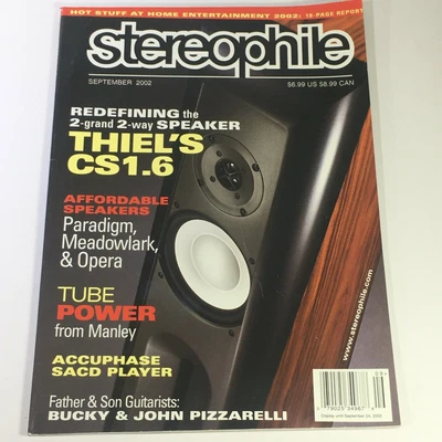 $20 • Buy Stereophile Magazine September 2002 - Bucky, John Pizzarelli / Manley Tube Power
