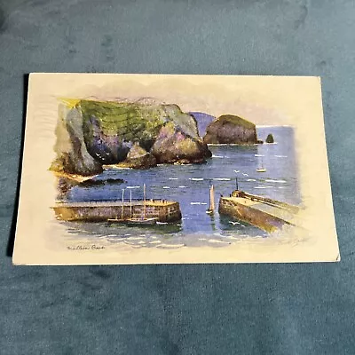 Vintage Postcard Mullion Cove Watercolour 1943 Aq  • £0.99
