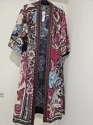 Camilla Long Silk Kimono Reversible/two Looks. One Size. New Without Tags.  • $299.99