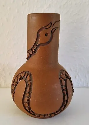 £50 • Buy Vintage Poole Pottery Atlantis Carved Snake Vase By Jenny Haigh Early 1970s