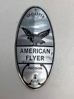 Vintage American Flyer SPORSTER Bicycle Head BADGE Tag LARGE OVAL • $14.99