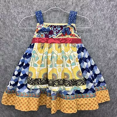 Matilda Jane Platinum Knot Dress With Apron Girls Size 2 Giraffes 2018 • $18.95