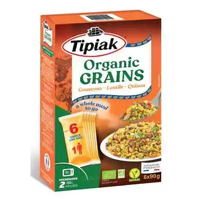 £12.99 • Buy Tipiak Organic Grains, 6 X 90g Couscous Lentils Quinoa Vegans GMO Free Precooked