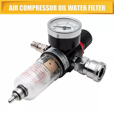 Air Pressure Regulator Compressor Moisture Trap Filter Oil Water Separator • $26.21