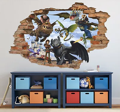 How To Train Your Dragon 3D Wall Decal Cartoon Wall Sticker Decor • $67.25