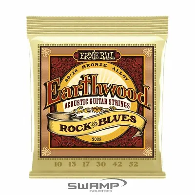 Ernie Ball 2008 Earthwood Rock And Blues 80/20 Bronze Acoustic Guitar Strings • $15.99