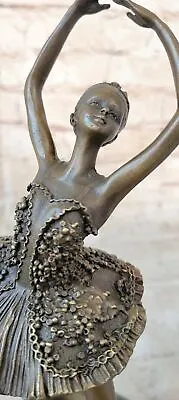 Art Deco Hot Cast Bronze Graceful Ballerina Ballet Statue Sculpture Milo Artwork • $129.50