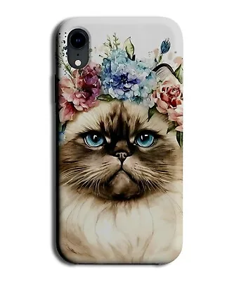 Himalayan Cat Face Phone Case Cover Head Cats Novelty Blue Eyes White Fur DC37 • £12.99