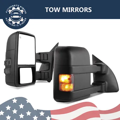 LED Turn Signal Tow Mirrors For 1999-2007 Ford F250-F550 Super Duty Power Heated • $107.09
