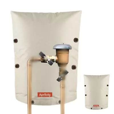 Backflow Insulated Cover Outdoor Pipe Covers 16 W X 20 H Beige With 6 Holes • £26.85