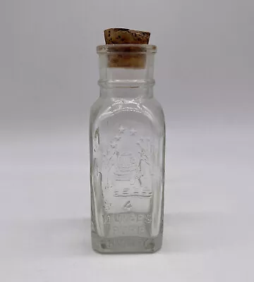 Vintage Honey Acres 4 Ounce Pure Honey Embossed Glass Bottle With Original Cork • $9