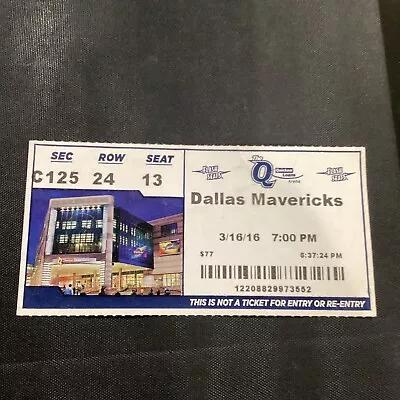 2016 March 16 Cleveland Cavs Dallas Mavericks Ticket Kyrie Irving 33 Points • $9.99