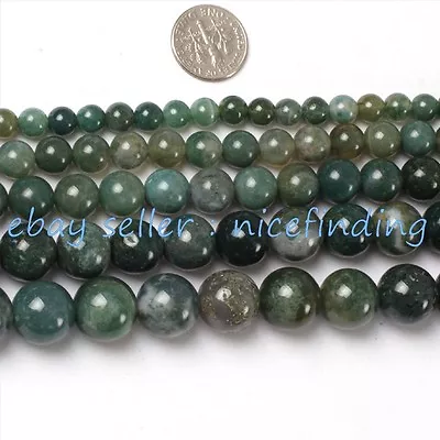 Natural Jade Agate Round Gemstone Loose Beads Lots For Jewellery Making 15  • $2.32