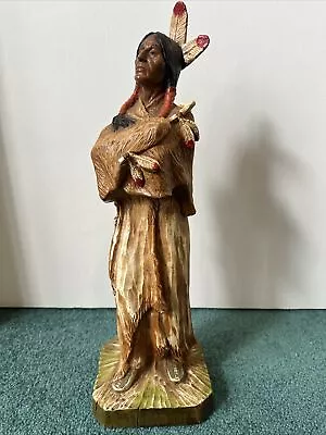 Vintage 1981 Native American Indian Figure 18.5  Universal Statuary Corp No 398  • $129.99