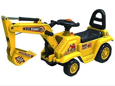 £38.95 • Buy Childrens Large Excavator Yellow Ride On Digger Jcb Toy Push N Pull Truck Yd1007
