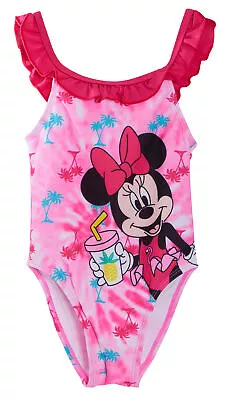 £11.95 • Buy Girls Minnie Mouse Swimming Costume Kids Disney One Piece Swimsuit Swimwear