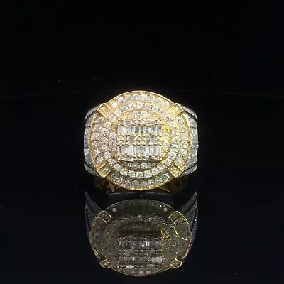 10K Yellow Gold With 2.33ct Natural Diamond Mens Ring ALRM002 • $2699.99