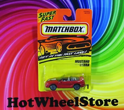 1995 Matchbox   Red  MUSTANG COBRA     Card #71    MB4-101820 • $4.50