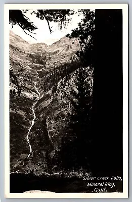 RPPC Postcard Silver Creek Falls Mineral King California  Unp. EKC 1945/50 G 3 • $8.89