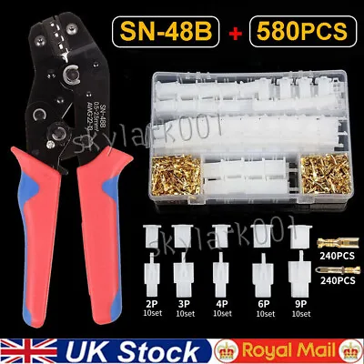 £21.95 • Buy 580Pcs Motorcycle Car Electrical 2.8mm 2/3/4/6/9 Pin Wire Connectors Crimper Set