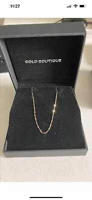 Gold Boutique 9 Carat Gold Ladies Chain Brand New 50cm 20 Inch • £0.99