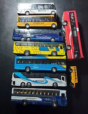 78) Toy Bus Bundle X 9 Matchbox School Bus Coach Mixed Bundle • £10.50