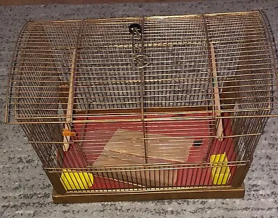 Parakeet Wire Cage Vintage Original 1940s Old Metal Budgie Bird Cage Dime Store • $396.65