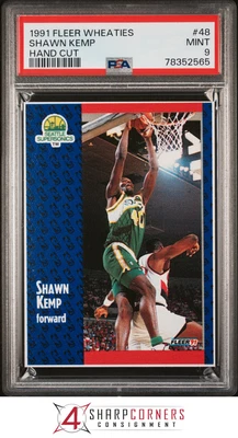 $49.99 • Buy 1991 Fleer Wheaties Hand Cut #48 Shawn Kemp Supersonics Pop 1 Psa 9 K3721778-565